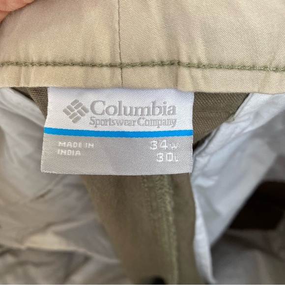 Columbia Pants Mens 34x26* Brown Zip Pocket Canvas Outdoor Cotton Work Carpenter - Picture 12 of 14